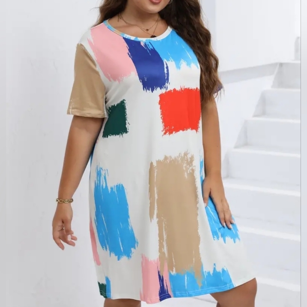 Block White Dress Size 16 2XL - Picture 3 of 3